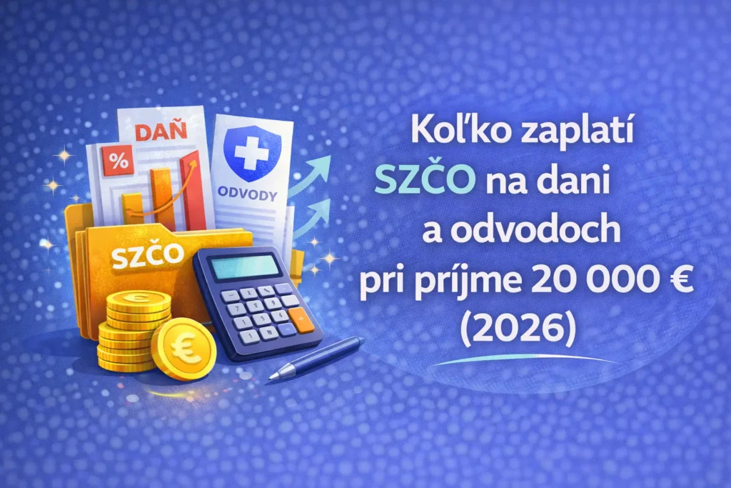 koľko zaplatí SZČO na dani a odvodoch pri príjme 20 000 € v roku 2026