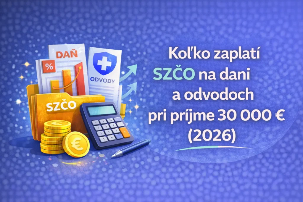 koľko zaplatí SZČO na dani a odvodoch pri príjme 30 000 € v roku 2026