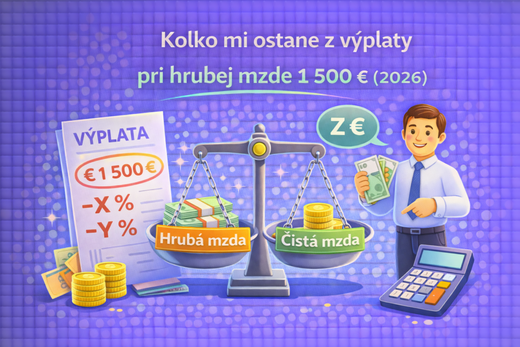 Koľko mi ostane z výplaty pri hrubej mzde 1 500 € (2026)