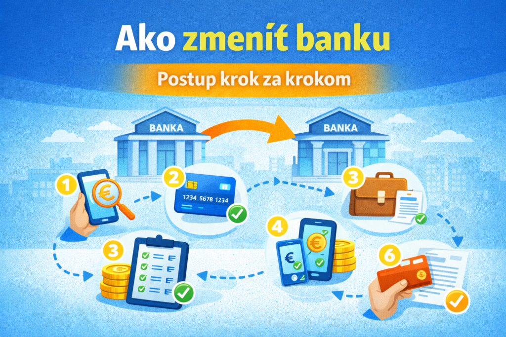 Ako zmeniť banku – postup krok za krokom pri prenesení bankového účtu na Slovensku.
