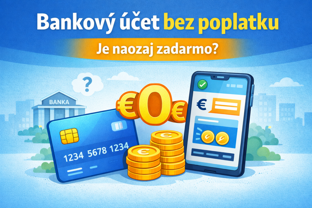 Bankový účet bez poplatku – porovnanie účtov bez mesačných poplatkov a podmienky bezplatného vedenia účtu.