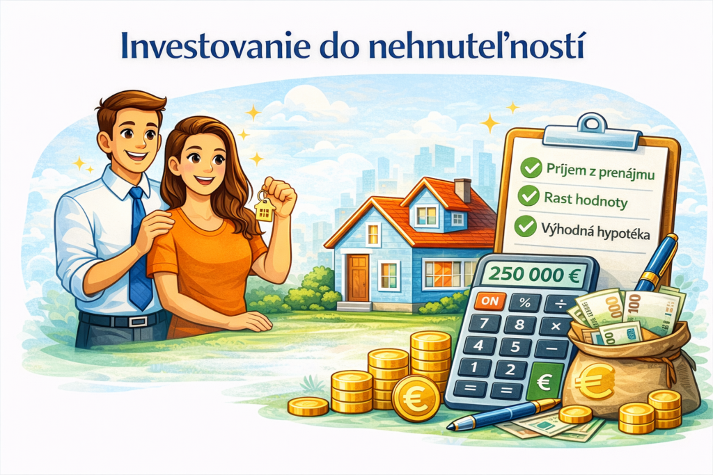 Investovanie do nehnuteľností – kúpa bytu na prenájom, výnos z prenájmu a využitie hypotéky.