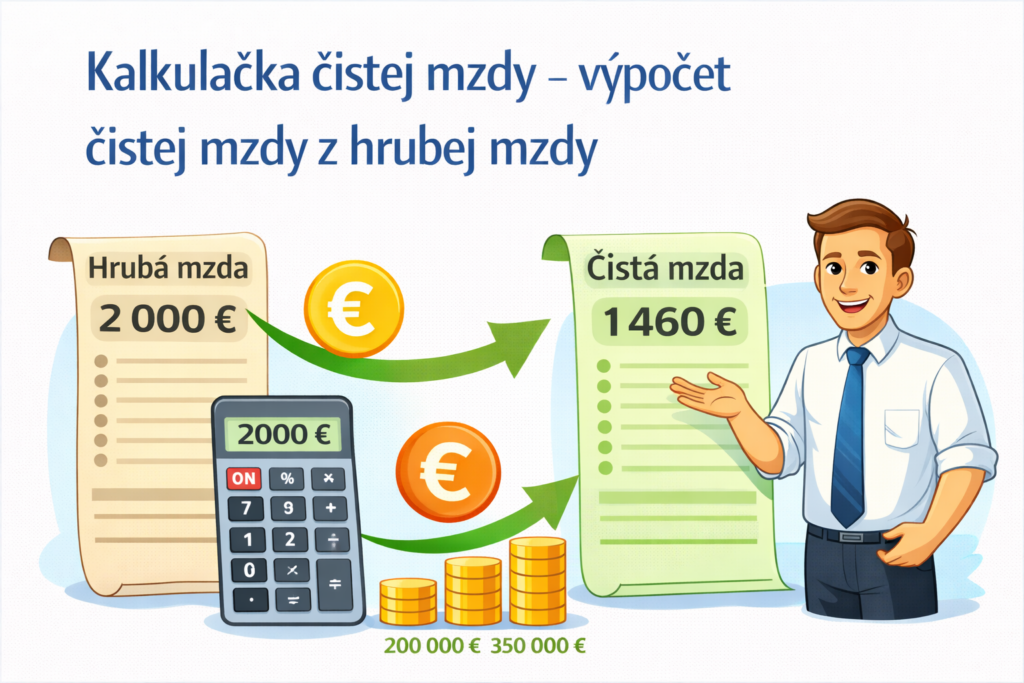 Kalkulačka čistej mzdy – výpočet čistej mzdy z hrubej mzdy.