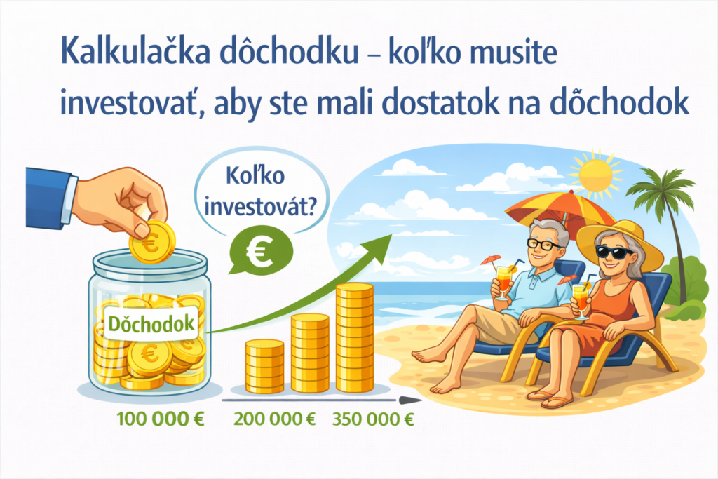 Kalkulačka dôchodku – koľko investovať, aby ste mali dostatok peňazí na dôchodok.