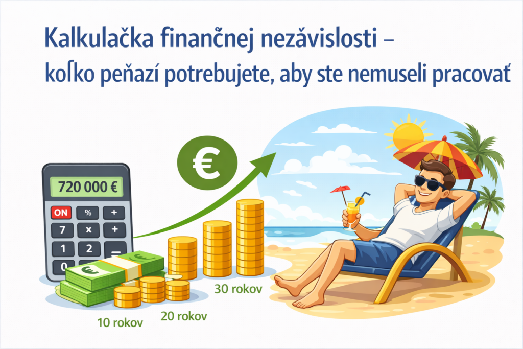Kalkulačka finančnej nezávislosti – koľko peňazí potrebujete na život bez práce.
