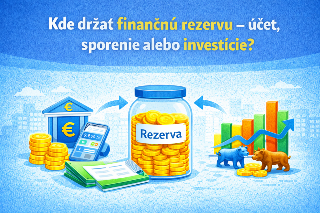 Kde držať finančnú rezervu – porovnanie účtu, sporenia a investícií na uloženie finančnej rezervy.