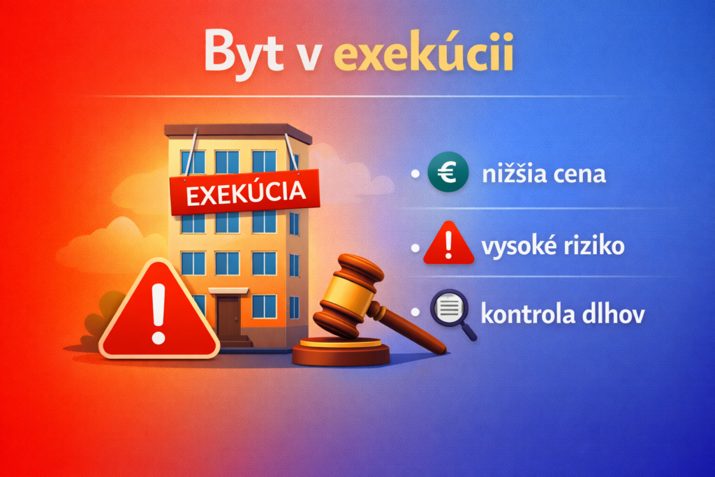 Byt v exekúcii – infografika s rizikami a výhodami kúpy