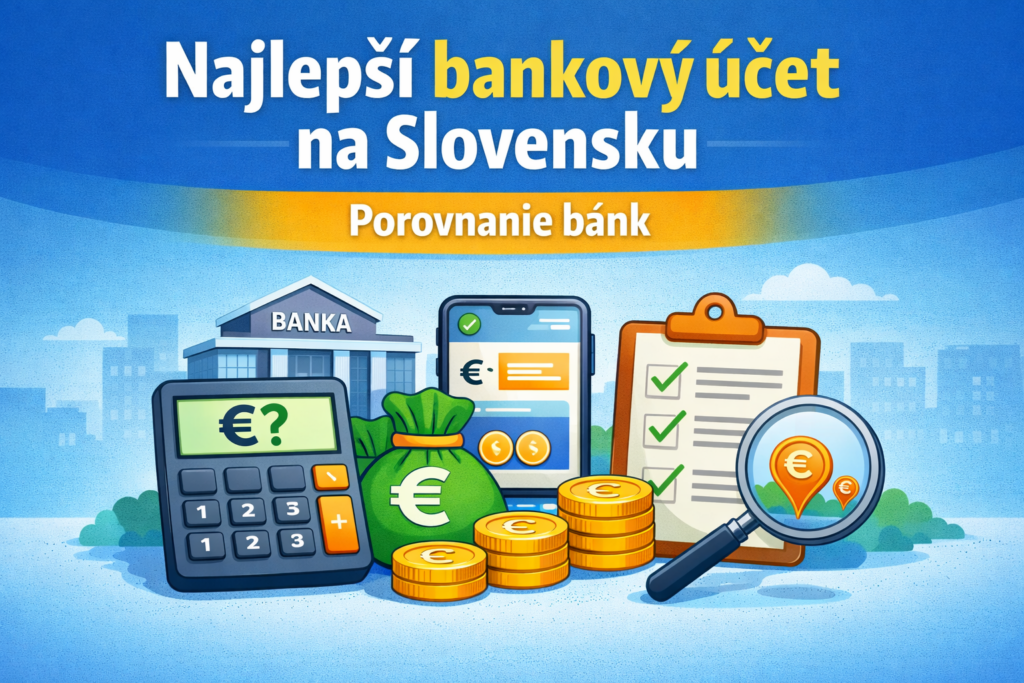 Porovnanie bankových účtov na Slovensku – výber najlepšej banky podľa poplatkov a služieb.