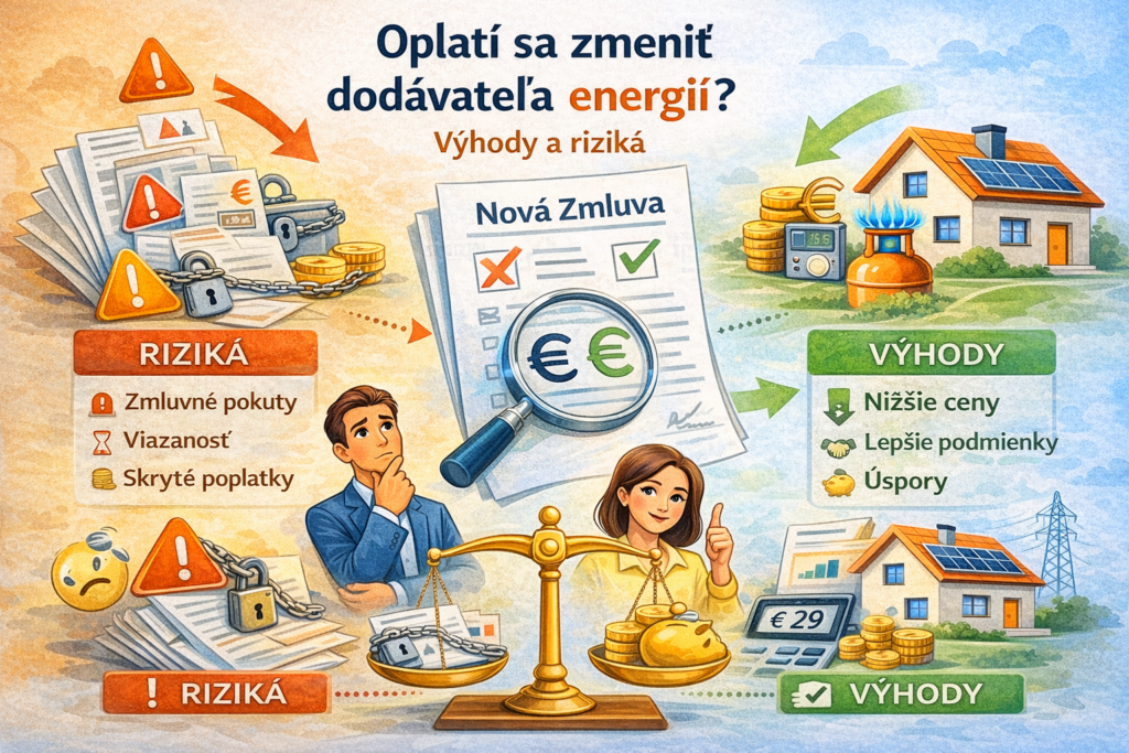 Zmena dodávateľa energií – porovnanie výhod a rizík