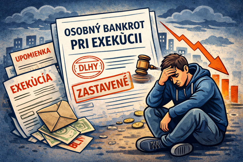 Osobný bankrot pri exekúcii – zastavenie exekúcie a oddlženie dlhov na Slovensku.