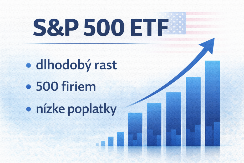 S&P 500 ETF – infografika zobrazujúca rast trhu a základné výhody investovania